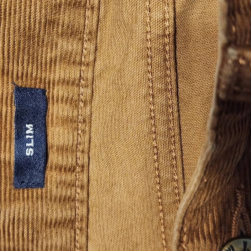 J. Crew Corduroy Pants Mens 34x32 Brown Tan Straight Leg Fine Wale Casual